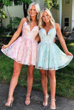 Spaghetti Strap A Line Appliques Homecoming Dress Tulle Rjerdress