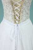 Spaghetti Straps Bridal Dresses A Line Chiffon With Applique Rjerdress