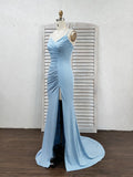 Spaghetti Straps Ivory Long Sheath Simple Elegant Bridesmaid Dresses Rjerdress