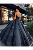 Spaghetti Straps Prom Dresses Satin A Line With Applique Floor Length Rjerdress