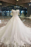 Special Offer Bridal Dresses Off The Shoulder A-Line With Appliques Lace Up Rjerdress