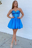 Strapless A Line Homecoming Dresses With Ruffles Short/Mini Rjerdress