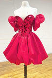 Strapless A Line Homecoming Dresses With Ruffles Short/Mini Rjerdress