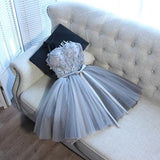 Strapless A-line Short Sweetheart Tulle Homecoming Dress Cute Cocktail Dress