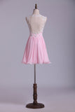 Straps A-Line/Princess Hoco Dresses Chiffon With Applique Rjerdress