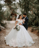 Stunning Tulle Wedding Dress Off The Shoulder Ball Gown With Appliques Rjerdress
