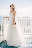 Sweep Train Spaghetti Straps Ivory Sweetheart Backless Beach Wedding Dresses RJS360 Rjerdress