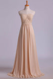 Sweetheart A Line Beaded Bodice Backless Party Dresses Chiffon Rjerdress