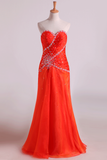 Sweetheart A Line Chiffon Party Dresses With Beading Rjerdress