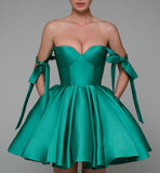 Sweetheart A Line Homecoming Dresses Satin With Straps Rjerdress