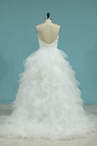 Sweetheart A Line Tulle Bridal Dresses With Applique And Sash Rjerdress