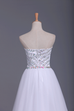 Sweetheart Party Dress Beaded Bodice A Line Tulle Rjerdress