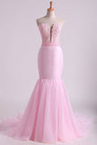 Sweetheart Party Dresses Mermaid/Trumpet With Applique Court Train Rjerdress