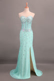 Sweetheart Sheath/Column Party Dress Lace With Rhinestone Rjerdress