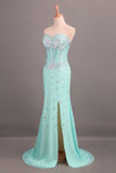Sweetheart Sheath/Column Party Dress Lace With Rhinestone Rjerdress