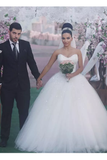Sweetheart Wedding Dresses Ball Gown Tulle With Beading Court Train Rjerdress