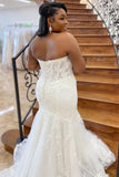 Sweetheart Wedding Dresses Tulle Mermaid With Applique Rjerdress