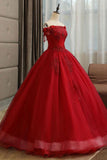 Tulle Ball Gown Sweetheart Prom Gowns With Rhinestones Quinceanera Dresses RJS89 Rjerdress