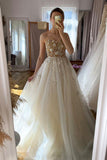 Tulle Prom Dresses A Line Sweetheart Beaded Bodice Sweep Train