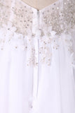Tulle Spaghetti Straps Wedding Dresses A Line With Beads And Handmade Flower Rjerdress