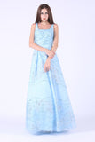 Tulle Square With Beading A Line Floor Length Formal Dresses