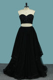 Two-Piece Party Dresses Sweetheart Beaded Bodice A Line Tulle