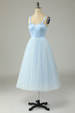 Unique A Line Sweetheart Sky Blue Tulle Homecoming Dress Rjerdress