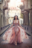 Unique Prom Dresses Mermaid Scoop Tulle With Applique Court Train One Piece Rjerdress