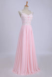 V-Neck A-Line/Princess Party Dress Tulle&Chiffon With Beads And Applique Rjerdress