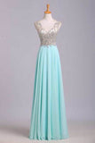 V Neck Party Dresses A Line Beaded Bodice Sweep Train Chiffon And Tulle
