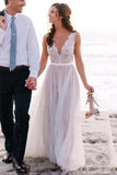 Wedding Dresses A Line Scoop Tulle With Applique And Sash Sweep Train Rjerdress