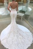 Wedding Dresses Mermaid Sweetheart Spandex With Applique Rjerdress