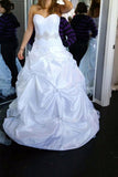 Wedding Dresses Sweetheart Taffeta With Ruffles And Beads Chapel Train Rjerdress