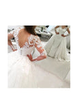Wedding Dresses V Neck Sheath With Applique Long Sleeves Detachable Train Rjerdress