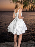 White Sweetheart Satin Short Best Homecoming Dress Affordable Dresses For Cocktail 15413 Rjerdress
