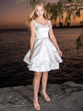 White Sweetheart Satin Short Best Homecoming Dress Affordable Dresses For Cocktail 15413