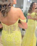 Off The Shoulder Mermaid Prom Dresses With Applique