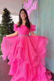Off The Shoulder Tulle Long Prom Dresses, Princess Formal Gown
